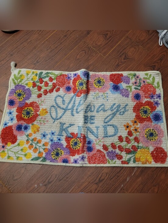 Other - Welcome Friends Floral Accent Rug - Multicolor